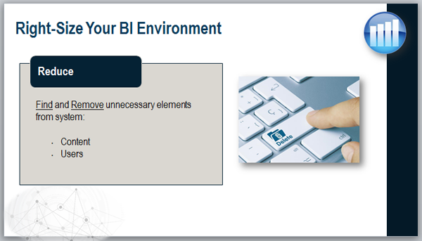 Righ-Sizing SAP BI - Reduce